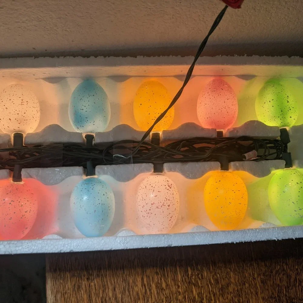 Novelty Easter Egg Lights Vintage